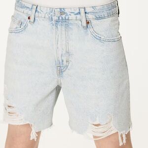 H&M‎ High Rise Dad Bermuda Shorts in Light Wash